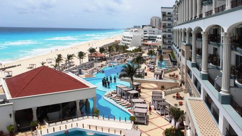 A photo of the pool and beach at the Hyatt Zilara Cancun