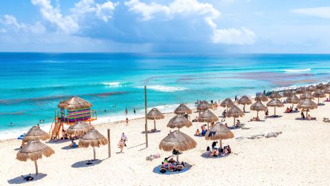 A photo of a beach in Cancun, Mexico