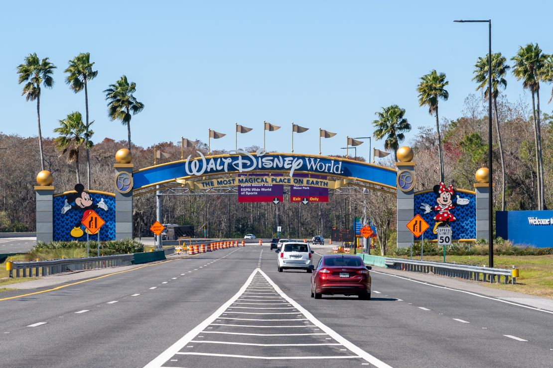 A photo of a sign for Walt Disney World in Orlando, Florida