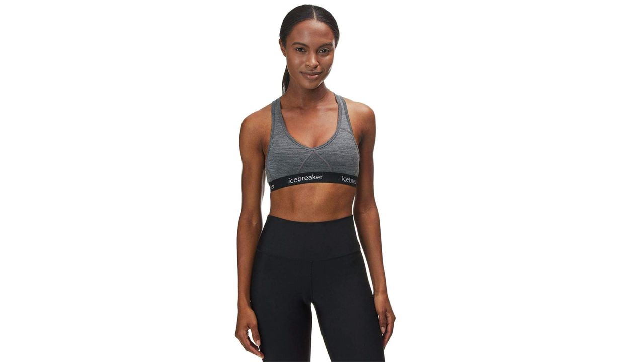 Icebreaker Merino Women's Sprite Racerback Sport Bra for Hiking, Merino Wool