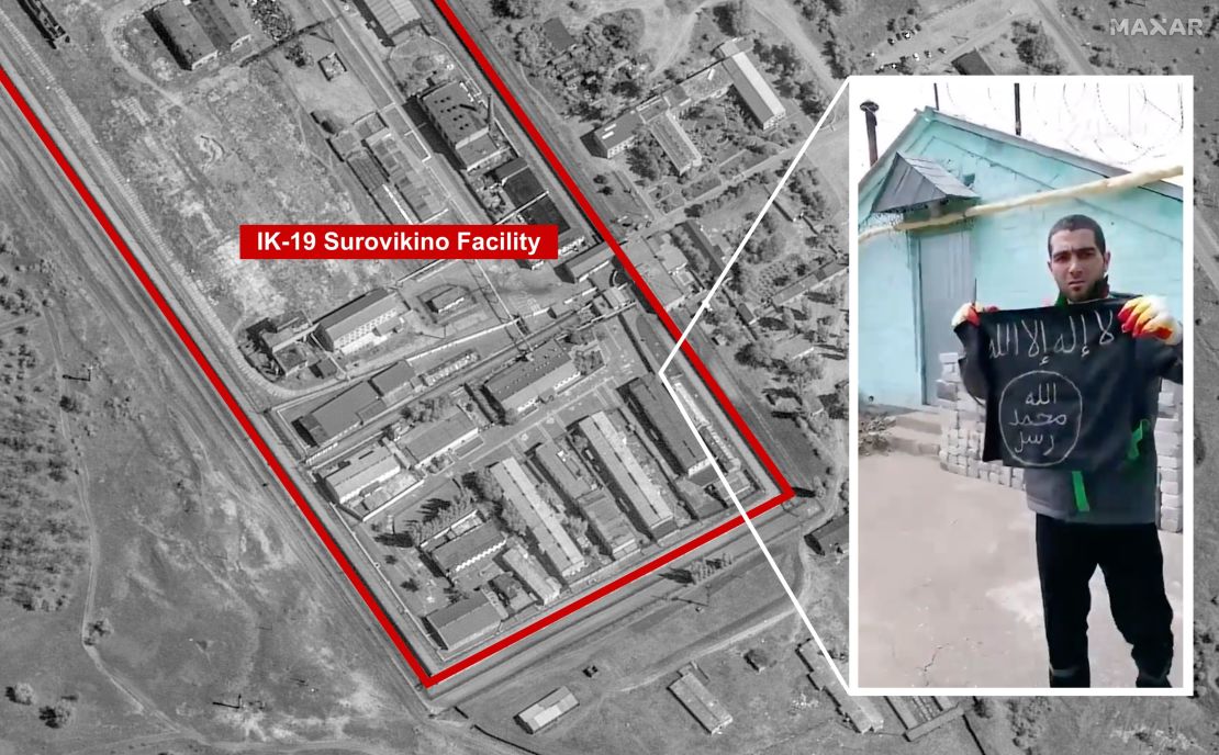 The ISIS-affiliated hostage takers appeared in footage captured at the edge of the IK-19 Surovikino penal colony in Russia’s Volgograd Oblast.