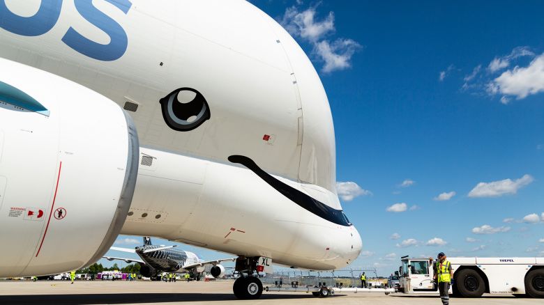 A frequent sight in European skies while performing airlift services for Airbus’ industrial network, the BelugaXL was exhibited as part of the company’s static display at the ILA Berlin air show