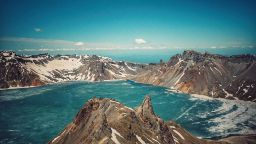 A view of Mount Paektu from the North Korean side of the mountain, June 2017.