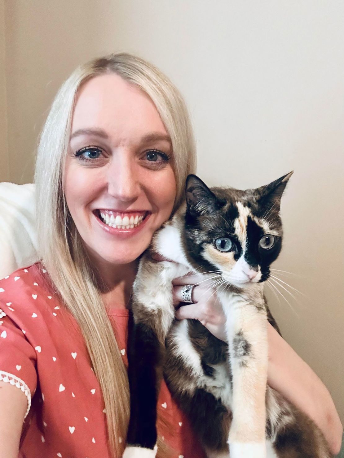 Clark says her cat is her "emotional support."