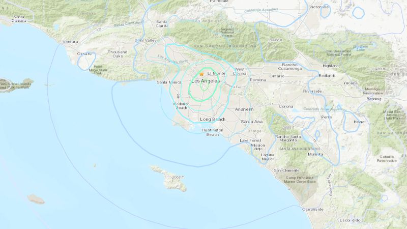 Earthquake shakes Pasadena and Los Angeles, California