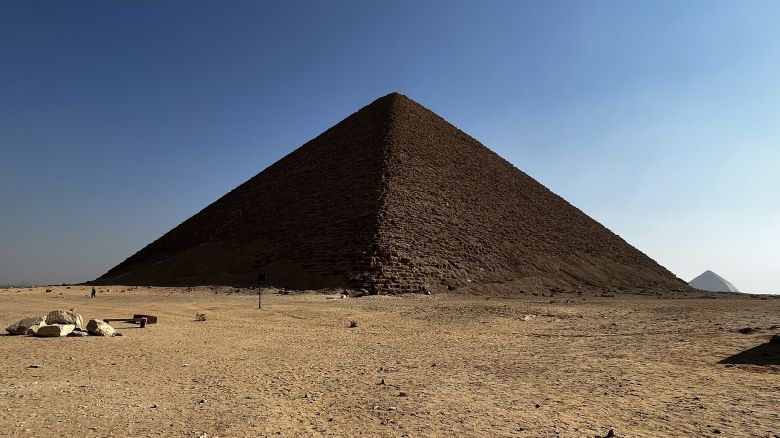 The Red Pyramid at the Dahshur necropolis, constructed during the Fourth Dynasty.