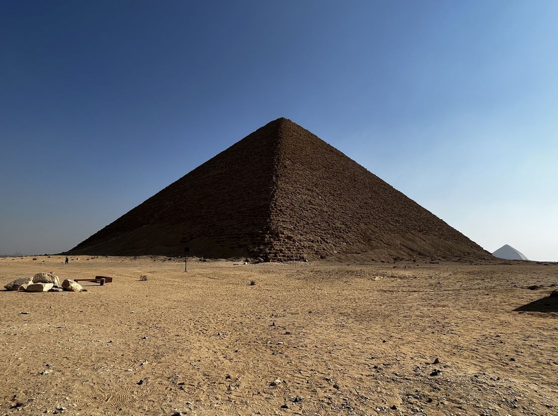 The Red Pyramid at the Dahshur necropolis is located near the now-defunct arm of the Nile.