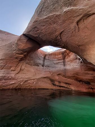 <strong>“Double Arch” at Glen Canyon National Recreation Area, Utah:</strong> The ancient landform collapsed in August 2024,