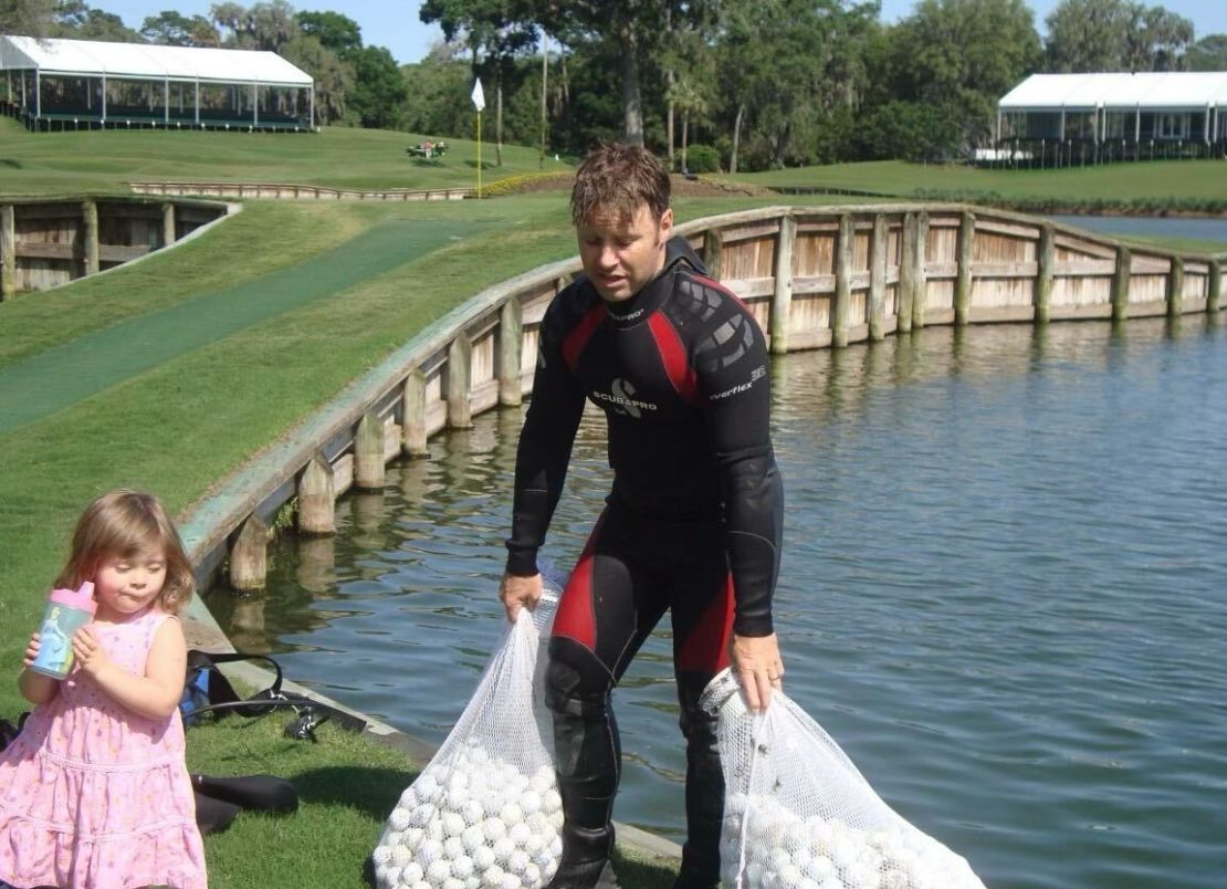 Best with two bags of golf balls around TPC Sawgrass' infamous 17th hole.