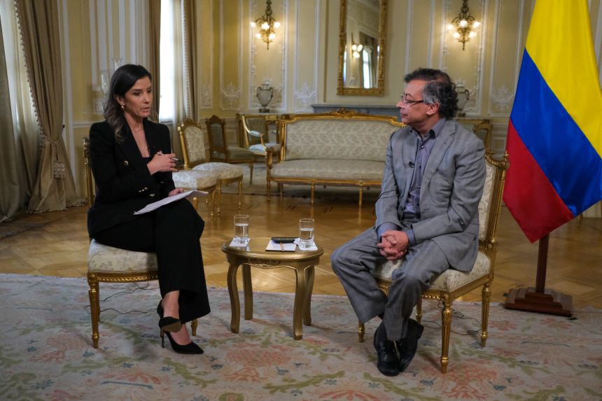 Colombian President Gustavo Petro is interviewed by CNN on November 25.