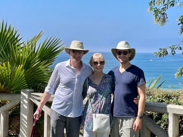 <strong>Four decades on: </strong>"When you think back, all the things that had to line up for us to meet is incredible," says Graham. "One slight change of plans, we never would have met. It was meant to be." Here's Graham and Vickie with their son in Los Angeles.
