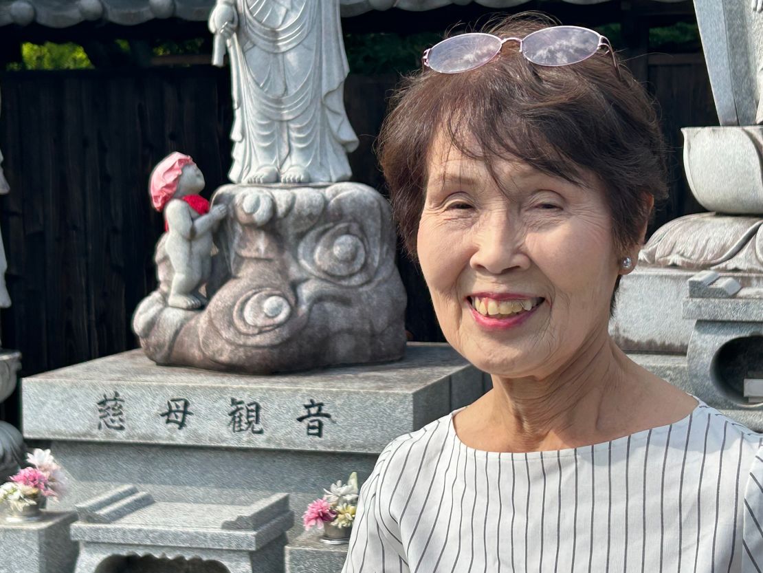 Kazumi Yoneda, 80, was born the day World War II ended and the day US B-29 bombers rained fire on her hometown, the city of Kumagaya, Japan.