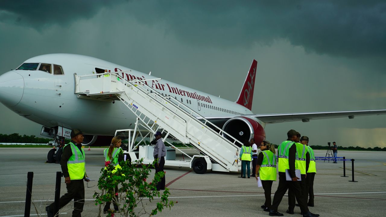 An ICE deportation flight arrives in Havana, Cuba, with 161 Cuban deportees aboard.