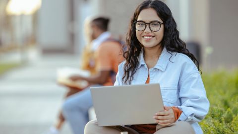 Student on their laptop