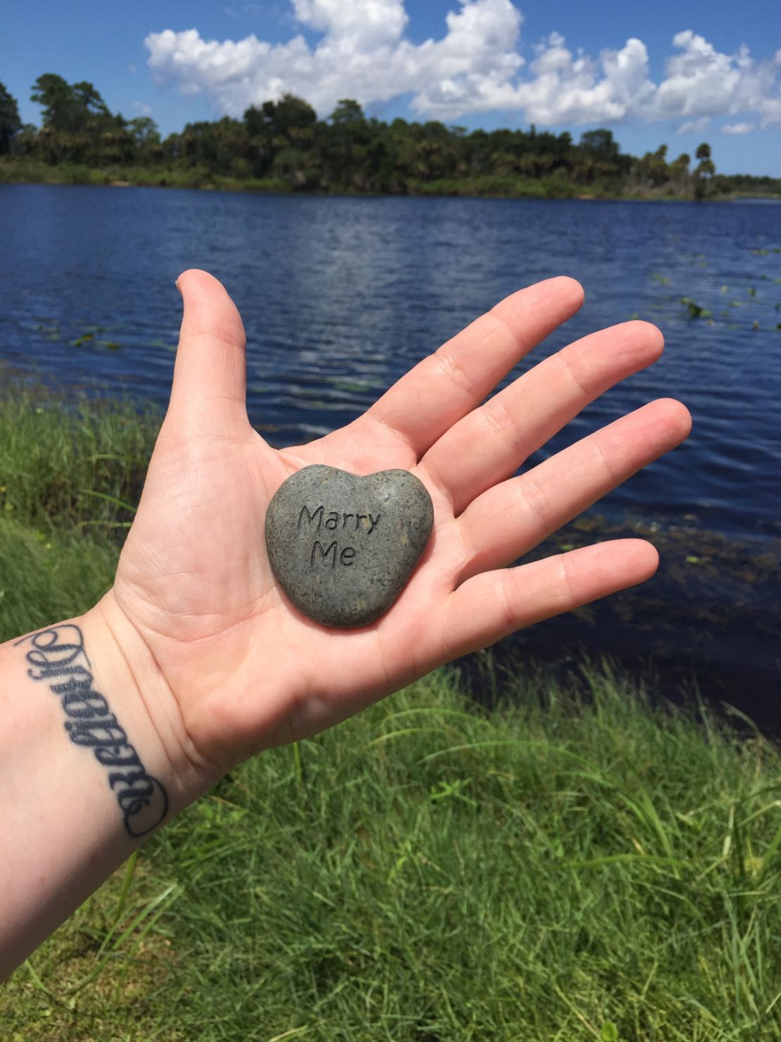 Bobbi gave Tam this stone when she proposed in Florida in summer 2016.