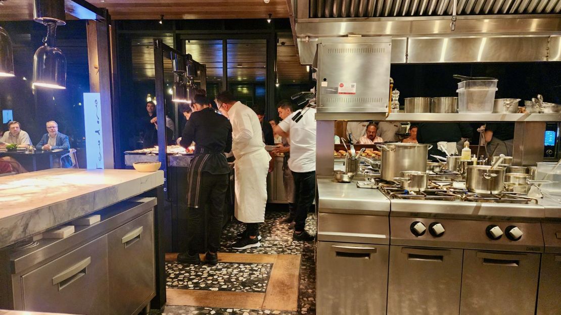 A photo of the kitchen at the Teodoro restaurant