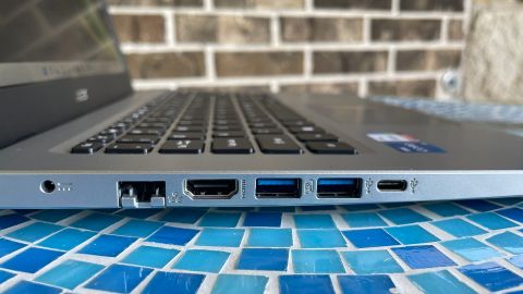 The Aspire 5 has an Ethernet port and one more USB 3.0 port than the Inspiron 14, but its USB-C port doesn’t support DisplayPort or Power Delivery.