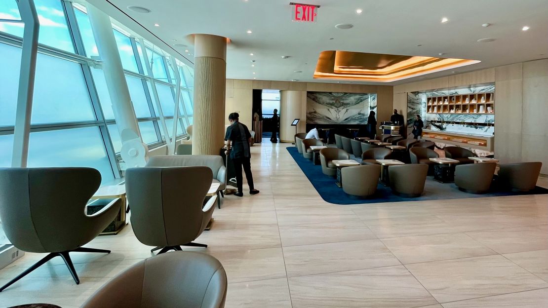 A photo of a wellness-focused room at the Delta One Lounge