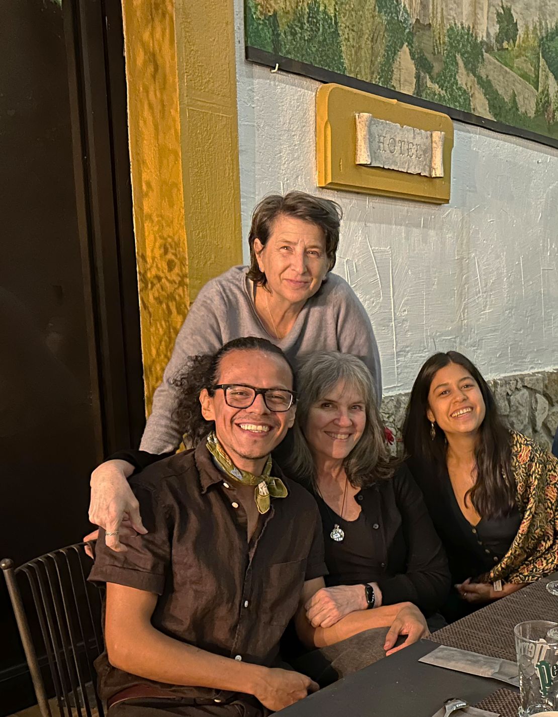 Barnes with visiting artists, Dennis Miranda Zamorano, Sonya and MB Boissonnault.