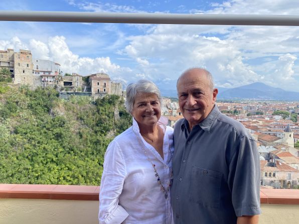 <strong>New beginning:</strong> The pair, both of Italian descent, bought a three-bedroom home in the coastal town of Scalea, Calabria, after seeing an online advertisement.