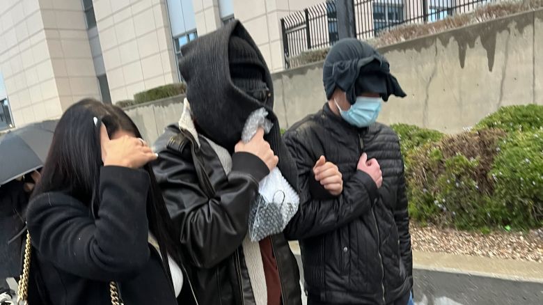 Alexander Smirnov, middle, leaves court in Las Vegas on Tuesday, February 20, 2024.
