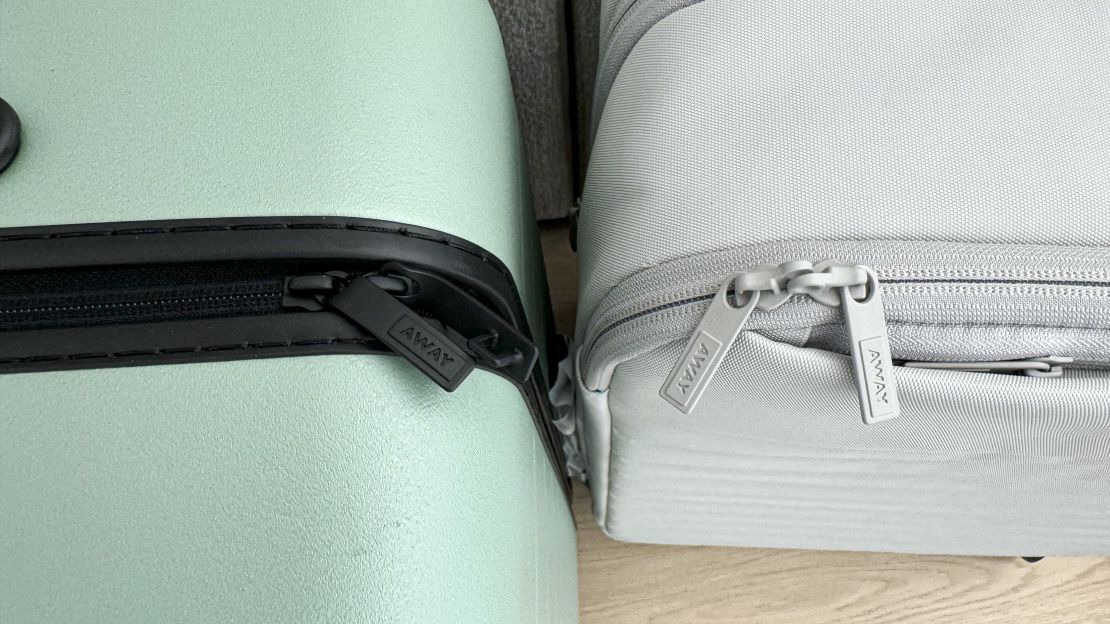 Hard-shell vs softside Away zippers