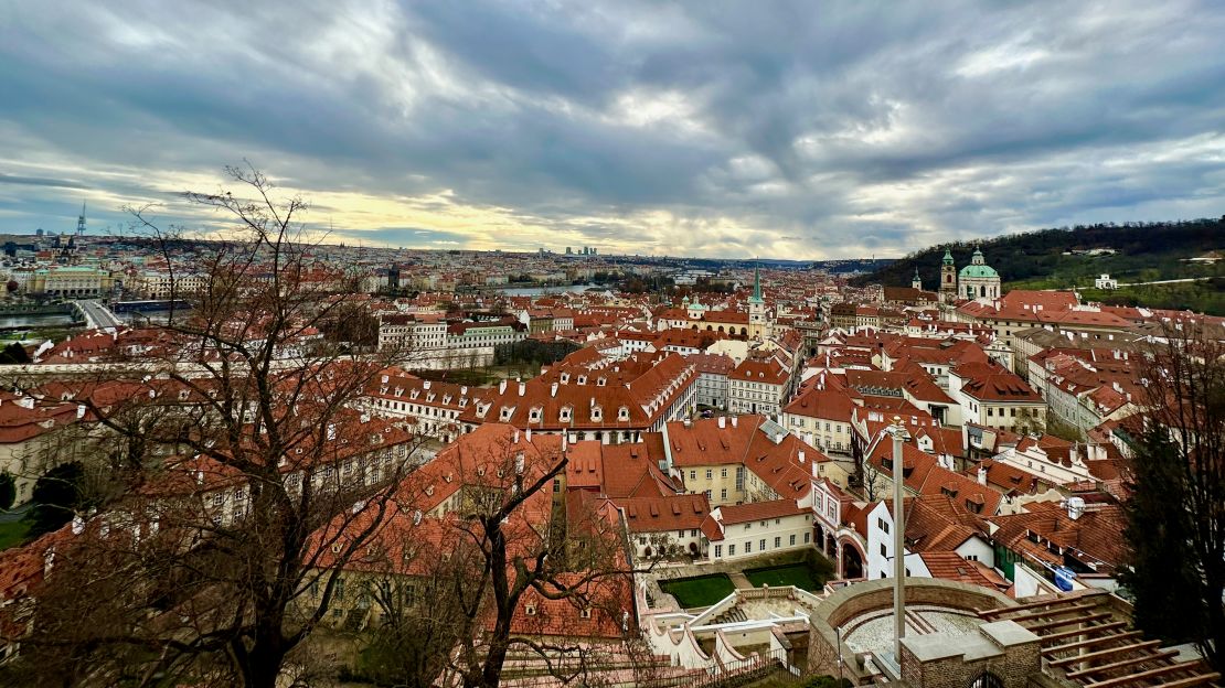 A view from Lobkowicz Palace near Prague Castle.