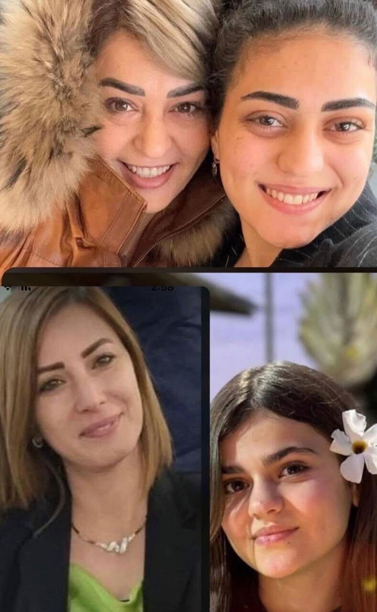 Clockwise, from left: Manar Fakhri Dhiab Khatib, Shatha Khatib, Hala Khatib and Manar Al-Qassem Abu Al-Hijaa Khatib. The four were killed in the Palestinian-Israeli town of Tamra after a strike hit a residential building, according to Israeli emergency responders. Clockwise, from left: Manar Fakhri Dhiab Khatib, Shatha Khatib, Hala Khatib and Manar Al-Qassem Abu Al-Hijaa Khatib. The four were killed in the Palestinian-Israeli town of Tamra after a strike hit a residential building, according to Israeli emergency responders.