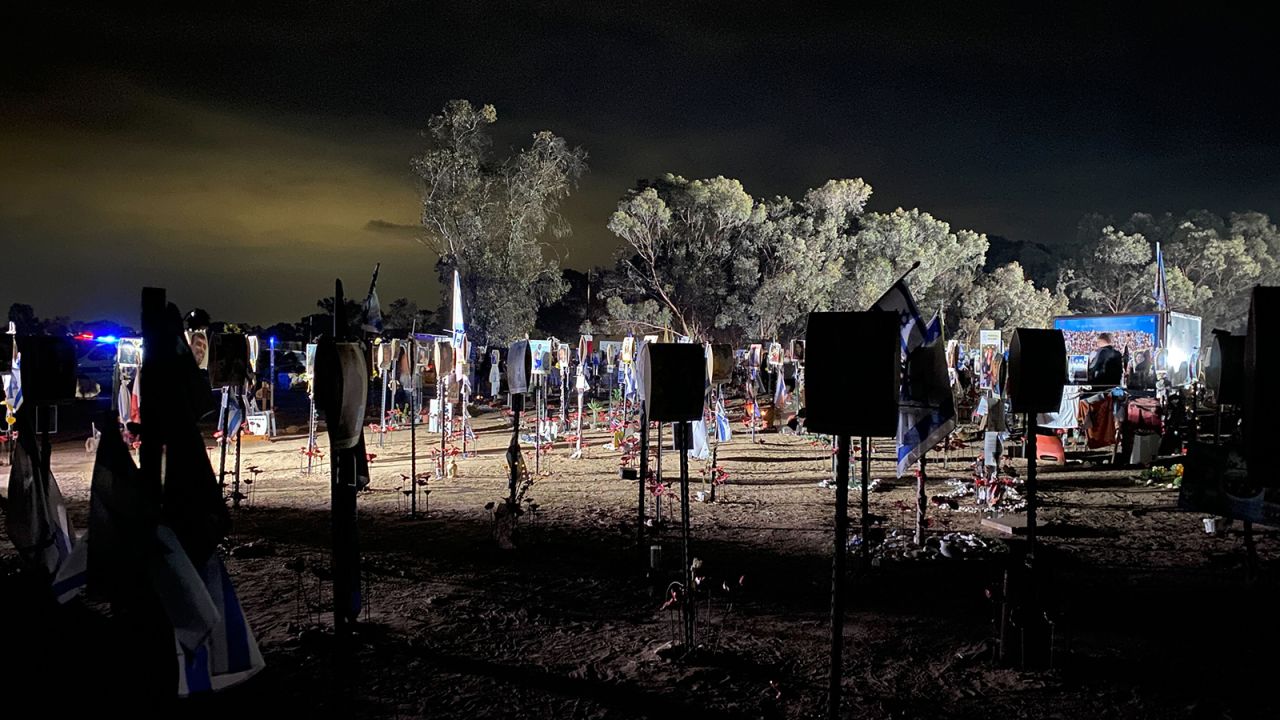 The scene at the Nova music festival memorial near?Re’im in southern Israel on Monday, October 7, 2024.