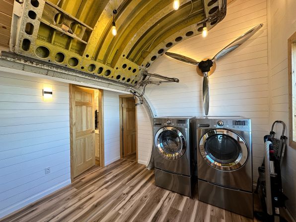 <strong>Laundry room on the DC-6: </strong>“Luckily, where we're at in Alaska is totally unzoned," says Koticki. "The property that we bought, because of the size of it, we are allowed to do whatever we want with it.”