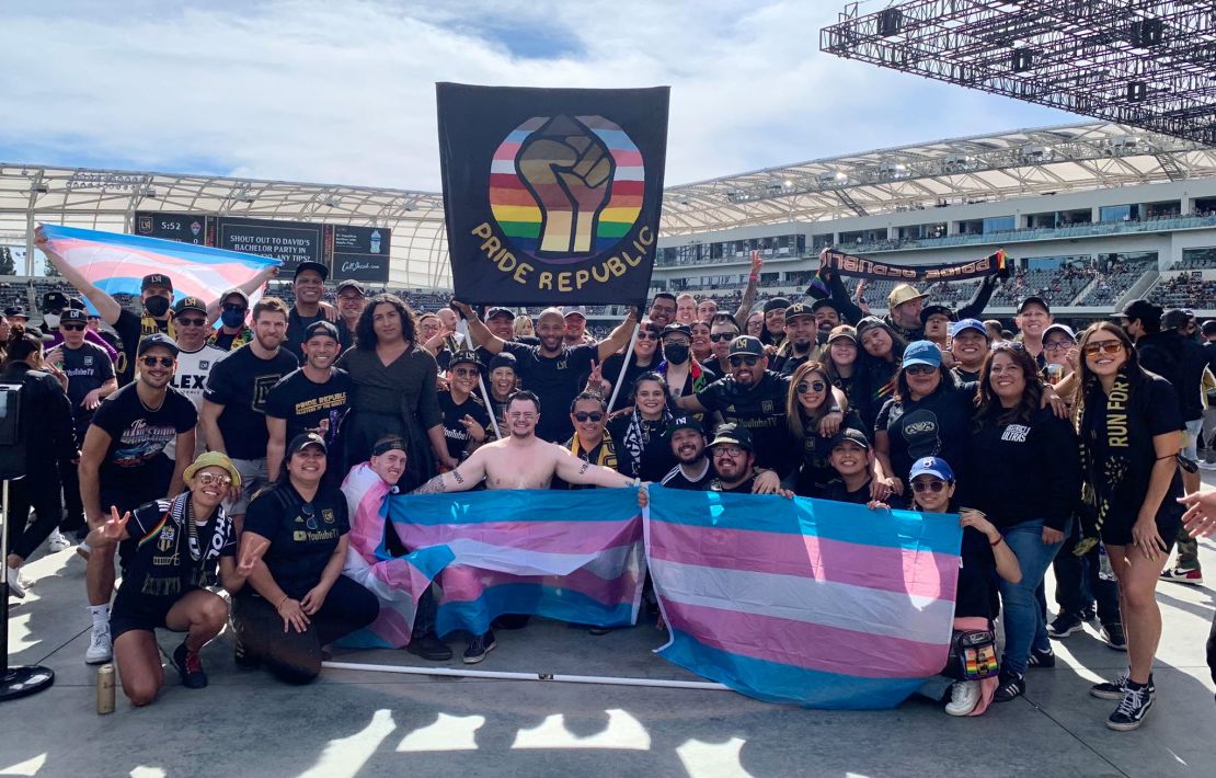 LAFC's Pride Republic at the BMO Stadium in Los Angeles.