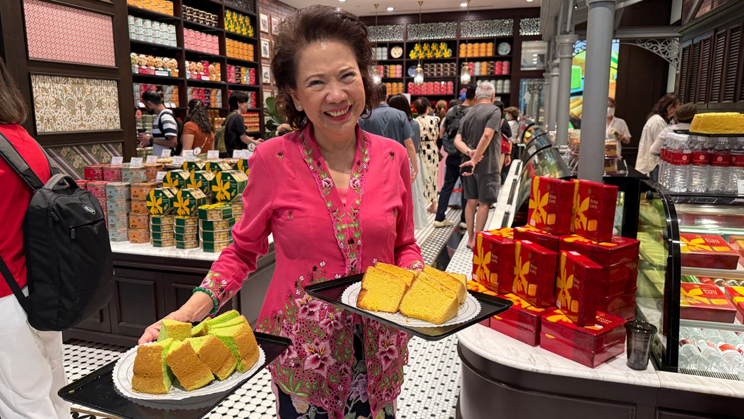 Anastasia Liew at one of Bengawan Solo’s stores in Singapore Changi Airport.