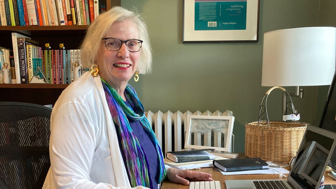 Psychologist Maggie Mulqueen at the home office where she sees her patients.