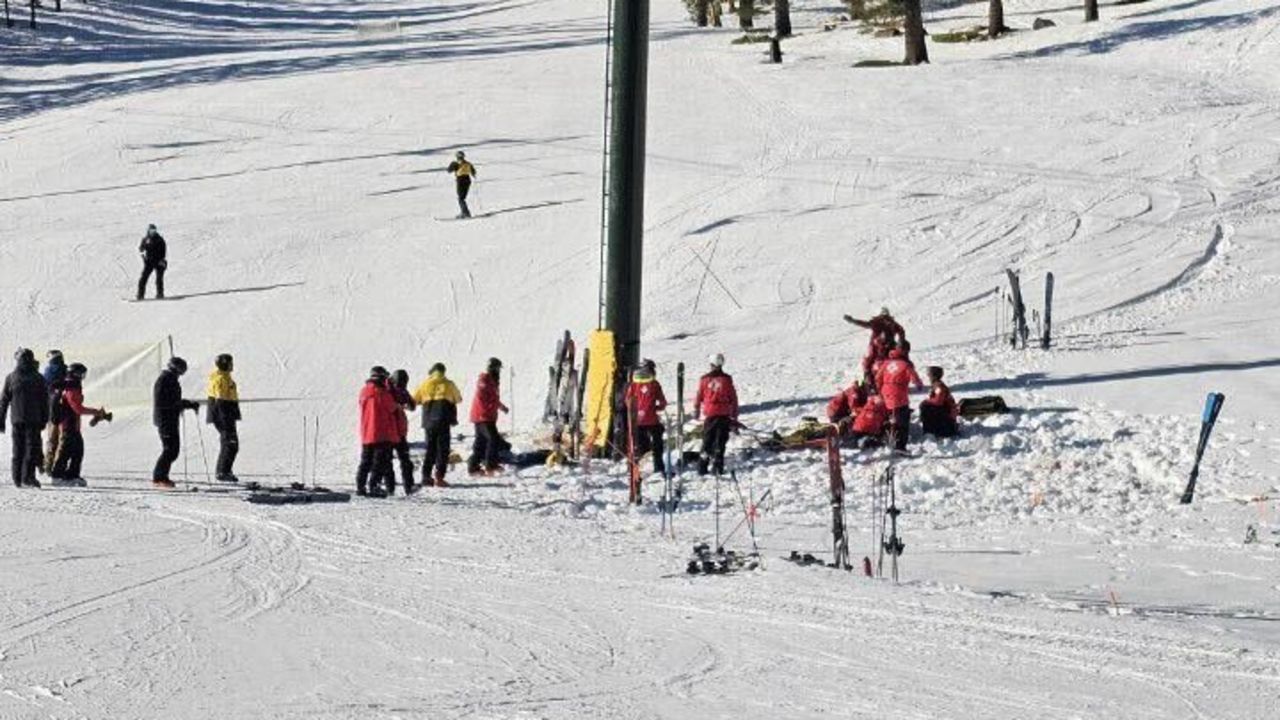 Skiers injured as lift chairs collided at ski resort in Lake Tahoe.