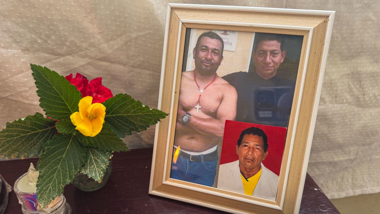 Andrés Fernando Tufiño Chila, pictured on the left side of the framed photo, survived a US strike in the Caribbean.