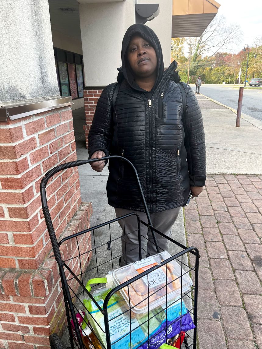 Willissa Bullock of Landover, Maryland, will have to depend more on food pantries to keep her and her two children fed if she does not receive food stamps in November.