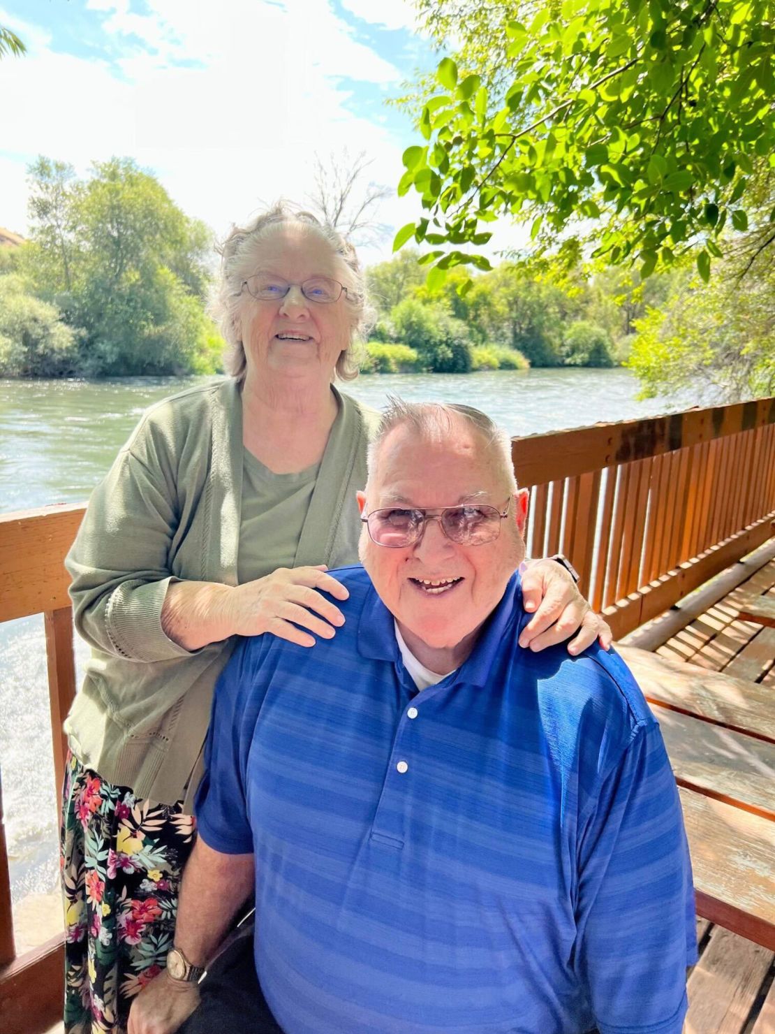 Here's a recent photo of Ruth and Andy, who've been married for over 60 years.