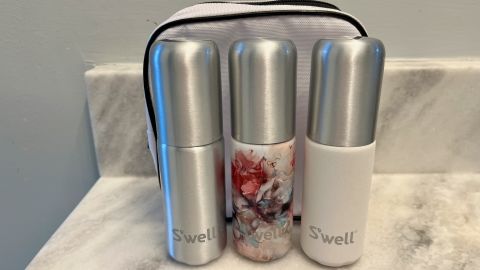 A photo of the S'well Travel Bottle set, including the storage bag