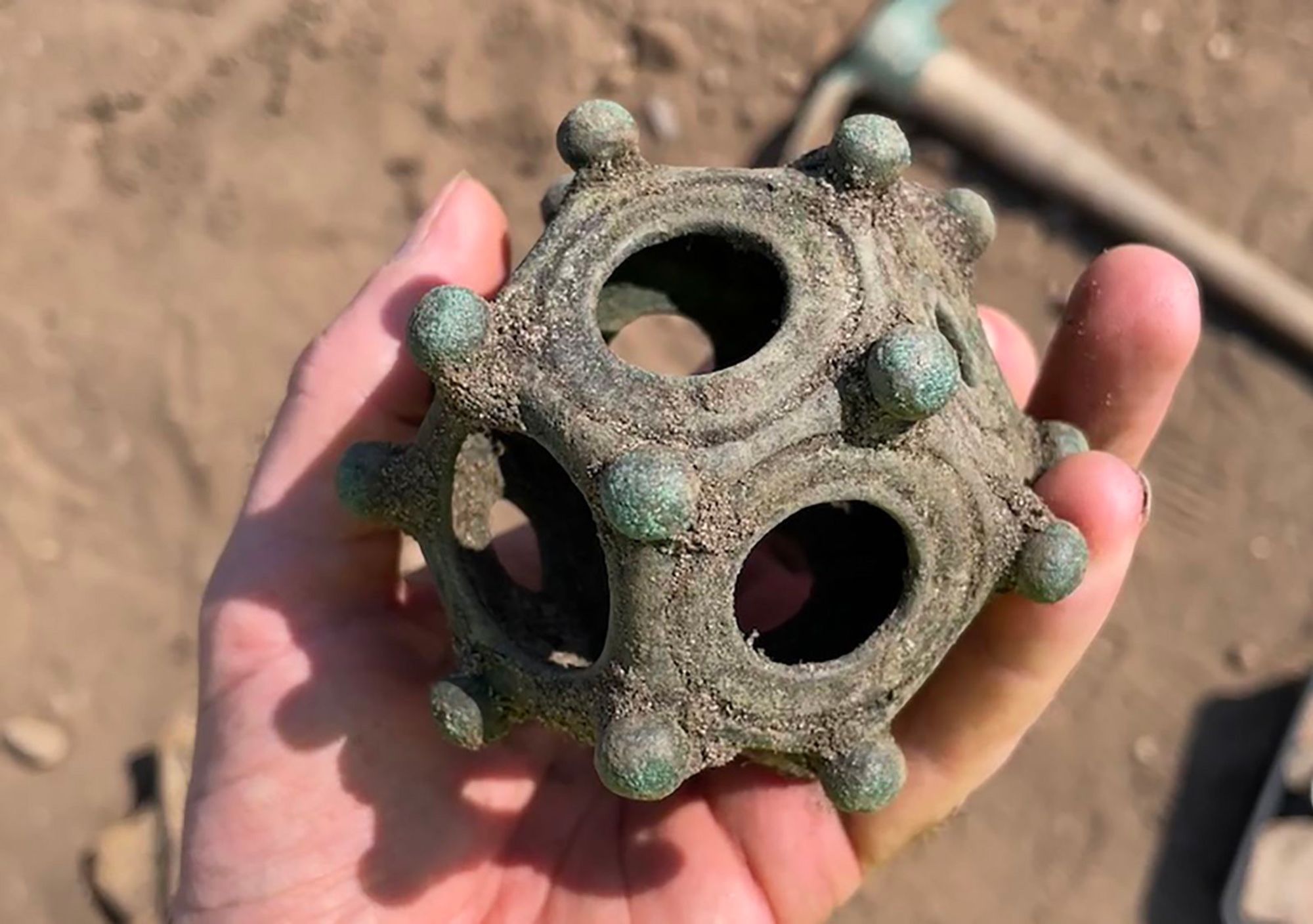 A rare Roman dodecahedron was found in Lincolnshire, England, but its use remains a mystery.