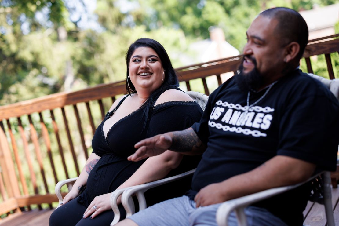 Sasha and Julio sit for an interview with CNN's Priscilla Alvarez at their home in Mt. Lebanon, Pennsylvania.