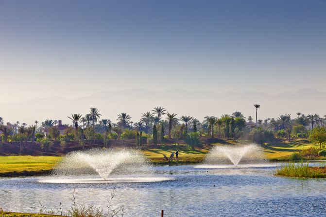 Located just north of the city, the course was designed by fabled golf architect Robert Trent Jones Sr. Boasting seven lakes, it offers players a breathtaking view of the High Atlas mountain range.