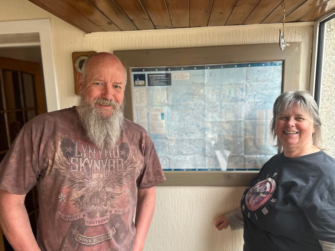 Richard Penman and Jane Alcorn, owners of the Aurora B&B, near Thurso, on the NC500 route.