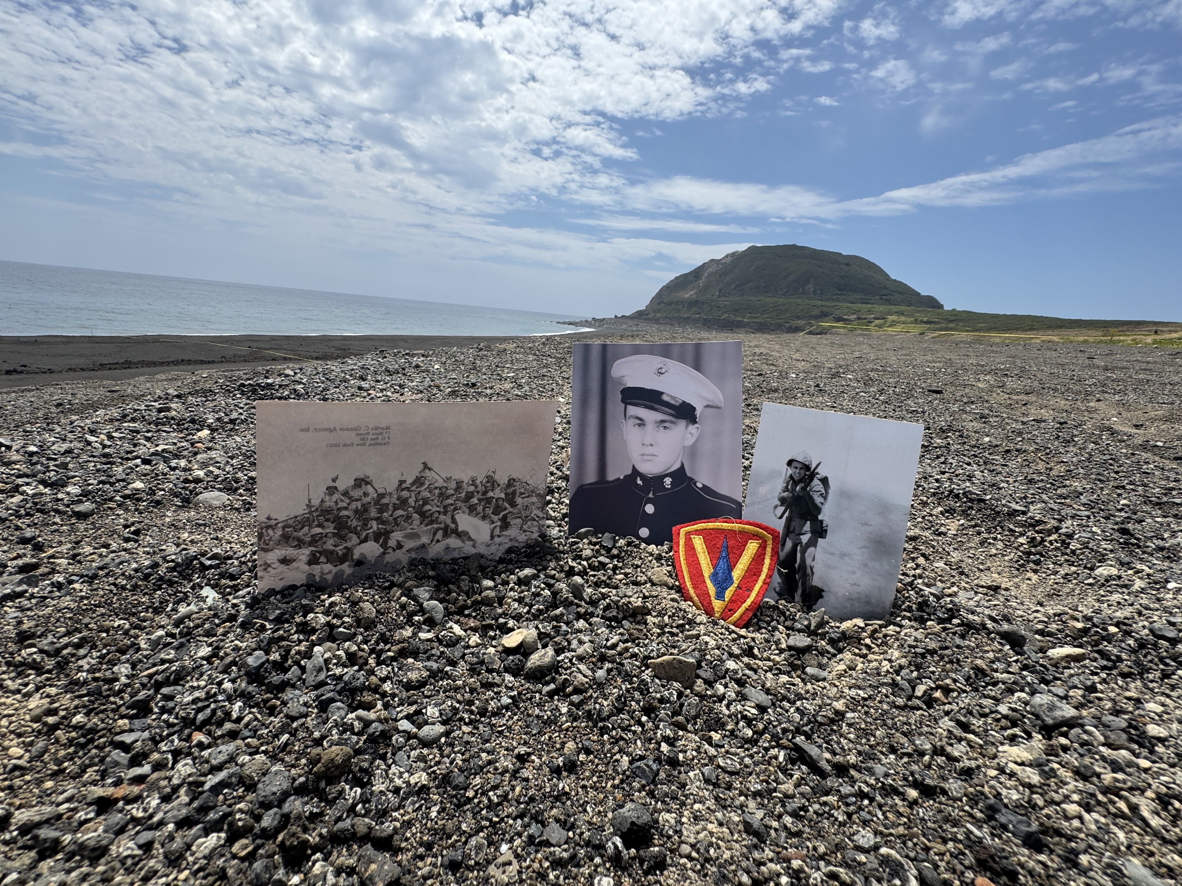 Iwo Jima: In 1945, her grandfather stormed the black sand beaches