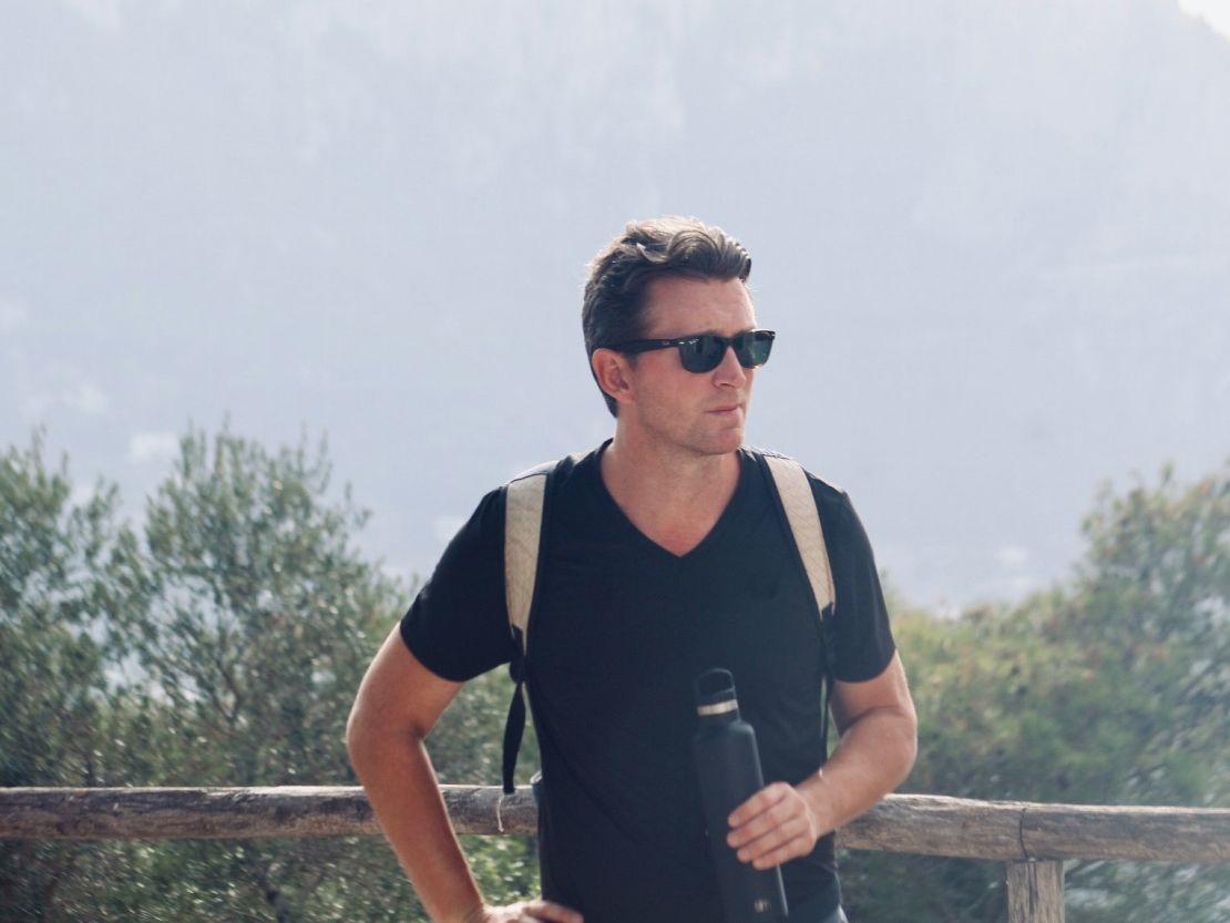 Screenwriter and novelist Erik Lindsay pictured hiking in Capri, Italy, in 2021 after his relocation from Manhattan Beach, California.