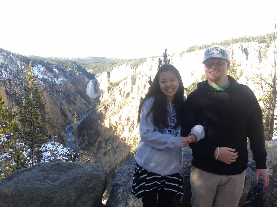 Shallen Yu and Andrew McGowan met in Yellowstone National Park.