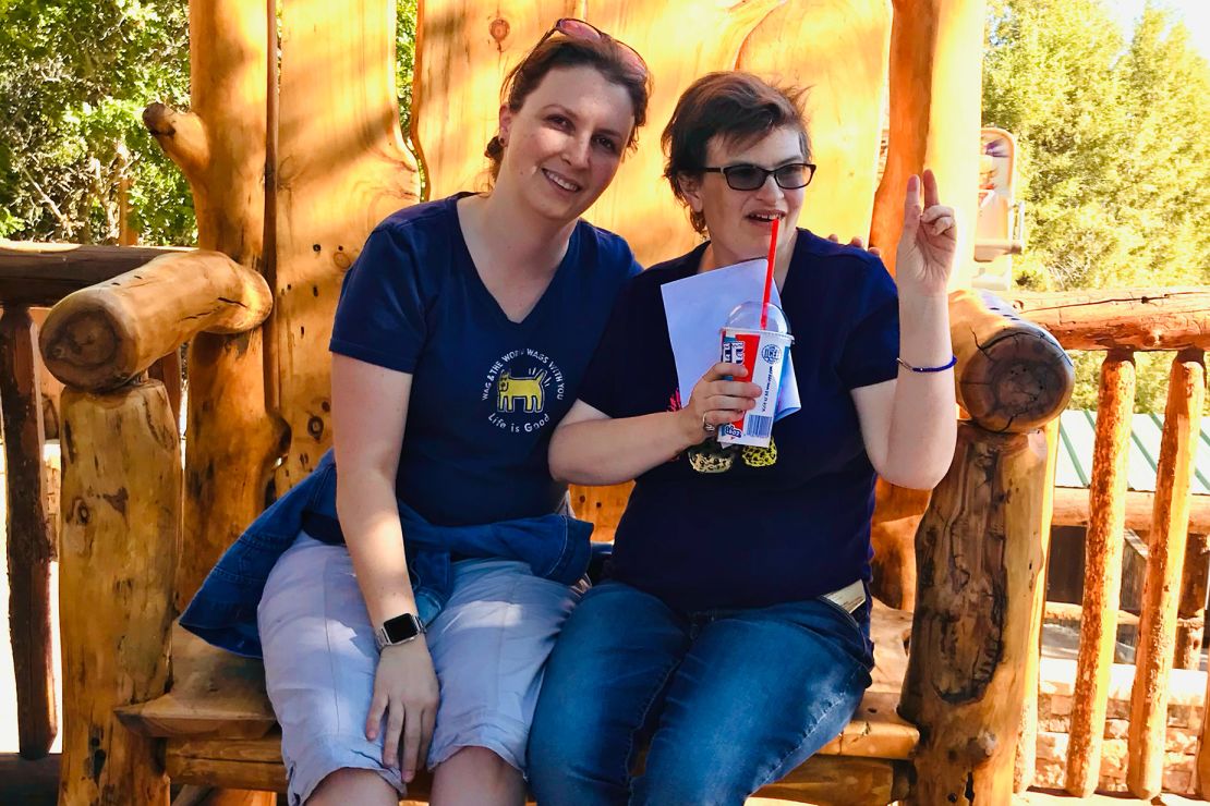 Shelley Cook (on left) and her sister, Andrea, photographed in Glenwood Springs, Colorado in September 2018.