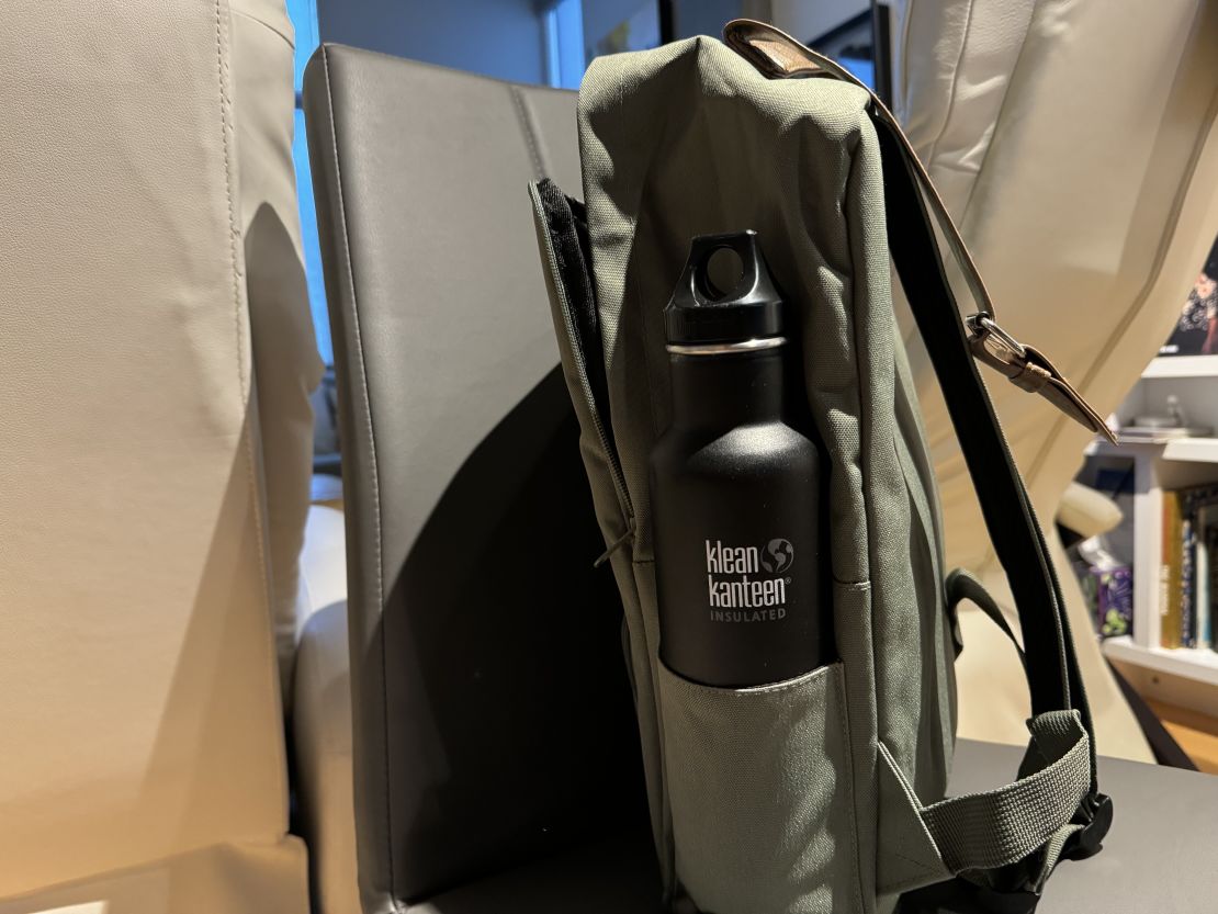 The Adventurist Backpack with water bottle