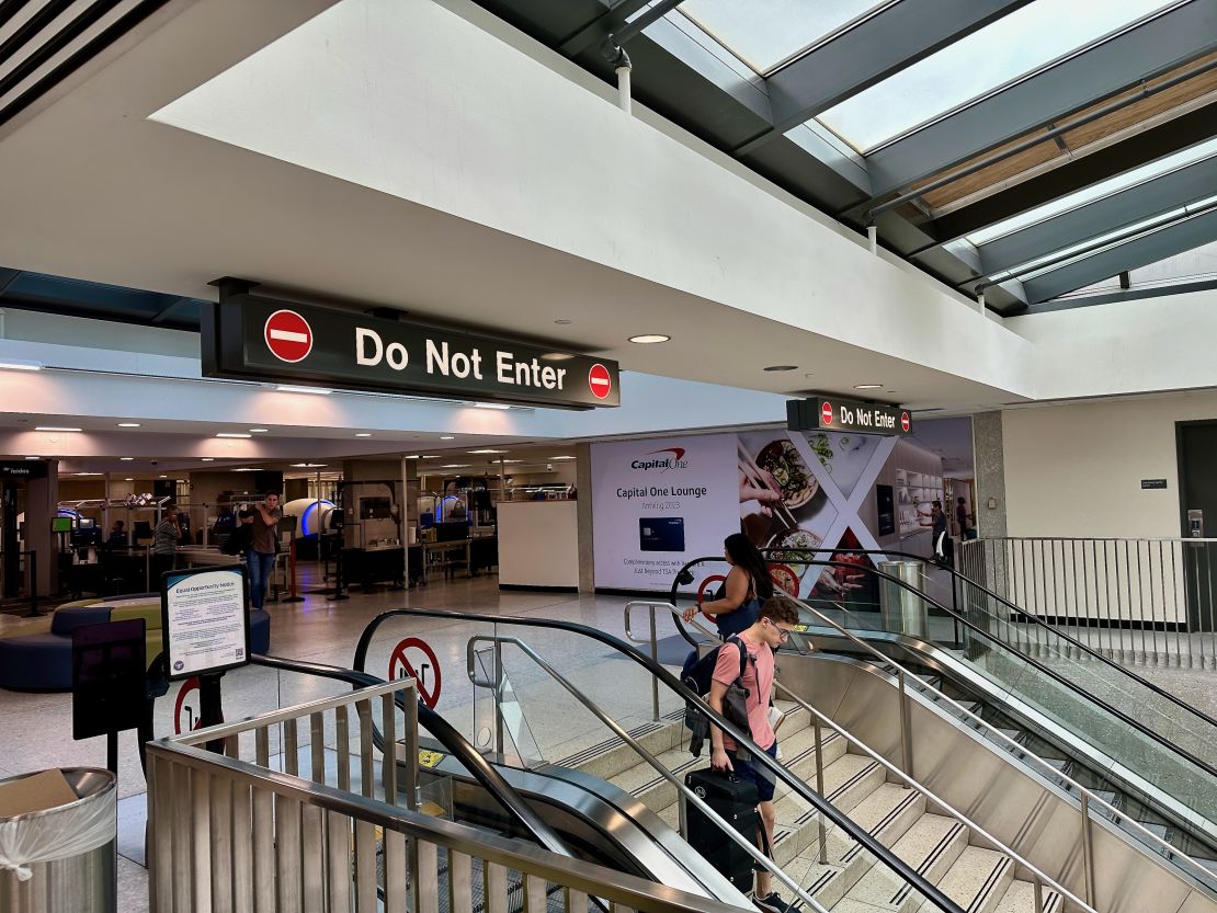 A photo of a "Do Not Enter" sign at Washington Dulles International Airport