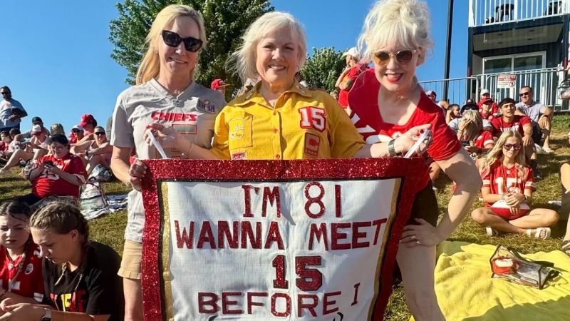 An 81-year-old Chiefs fan dreamed of meeting Patrick Mahomes before she “kicked the bucket.”