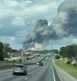 A fire at a chemical plant in Georgia Sunday morning, apparently caused by a sprinkler head malfunction, is forcing evacuations and road closures in the area, according to Rockdale County officials.